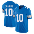 Parkc D.Lions #10 Isiah Pacheco Player Blue Limited Vapor F.U.S.E. Alternate Home Game Stitched Jerseys