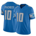Parkc D.Lions #10 Isiah Pacheco Player Blue Vapor F.U.S.E. Limited Home Game Stitched Jerseys