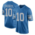Parkc D.Lions #10 Isiah Pacheco Player Blue Vapor Untouchable Throwback Game Stitched Jerseys