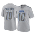 Parkc D.Lions #10 Isiah Pacheco Player Gray Atmosphere Fashion Home Game Stitched Jerseys