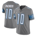 Parkc D.Lions #10 Isiah Pacheco Player Gray Vapor Untouchable Limited Home Game Stitched Jerseys