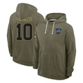 Parkc D.Lions #10 Isiah Pacheco Player Olive Salute to Service Pullover Hoodies Limited Stitched Jerseys