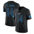 Parkc D.Lions #14 Amon-Ra St. Brown Player Black Impact Limited Home Game Stitched Jerseys