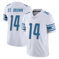 Parkc D.Lions #14 Amon-Ra St. Brown Player White Limited Vapor Untouchable Home Game Stitched Jerseys