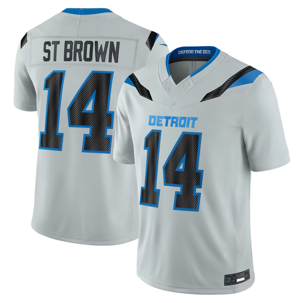 Parkc D.Lions #14 Amon-Ra St. Brown Silver 2026 Rivalries Collection Limited Stitched Jerseys