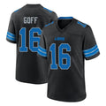 Parkc D.Lions #16 Jared Goff Player Black Alternate Home Game Stitched Jerseys