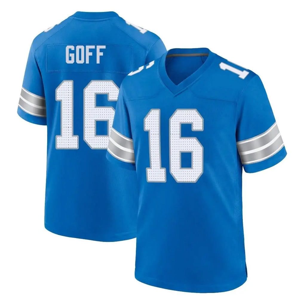 Parkc D.Lions #16 Jared Goff Player Blue Alternate Home Game Stitched Jerseys