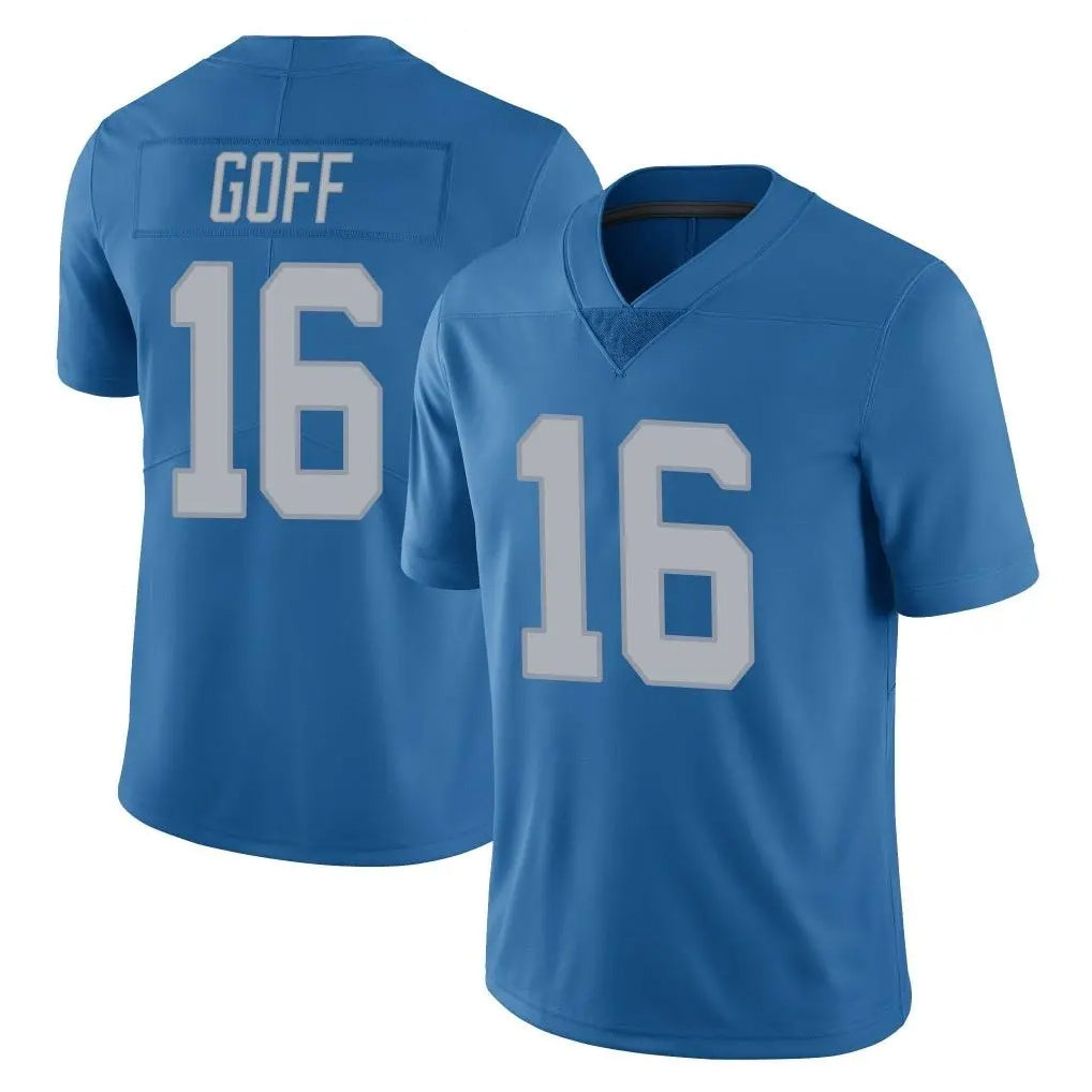 Parkc D.Lions #16 Jared Goff Player Blue Limited Throwback Vapor Untouchable Stitched Jerseys