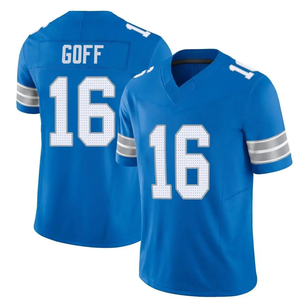 Parkc D.Lions #16 Jared Goff Player Blue Limited Vapor F.U.S.E. Alternate Home Game Stitched Jerseys
