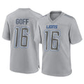 Parkc D.Lions #16 Jared Goff Player Gray Atmosphere Fashion Home Game Stitched Jerseys