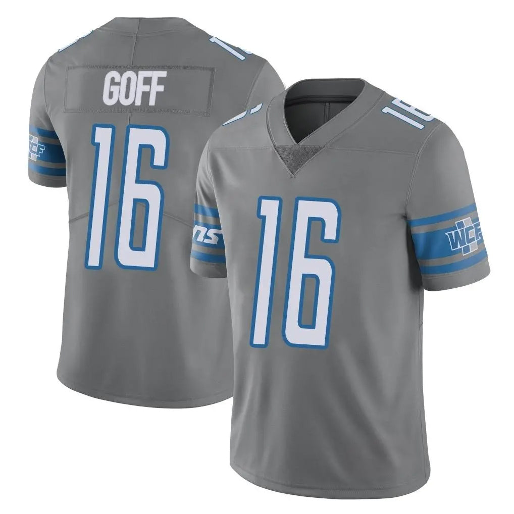 Parkc D.Lions #16 Jared Goff Player Gray Vapor Untouchable Limited Home Game Stitched Jerseys