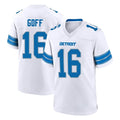 Parkc D.Lions #16 Jared Goff Player White Alternate Home Game Stitched Jerseys
