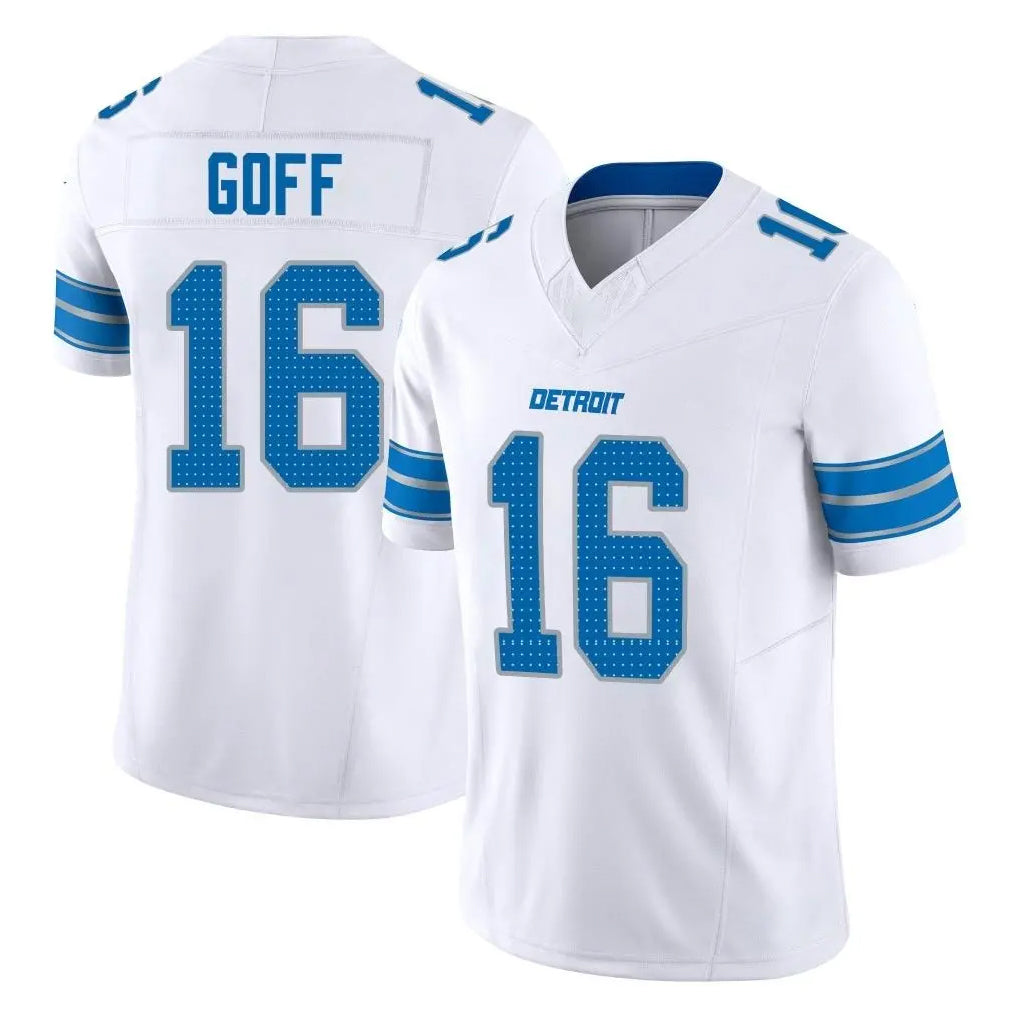 Parkc D.Lions #16 Jared Goff Player White Limited Vapor F.U.S.E. Alternate Home Game Stitched Jerseys
