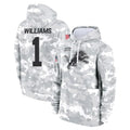 Parkc D.Lions #1 Jameson Williams Player Arctic Camo Salute to Service Hoodies Limited Game Stitched Jerseys