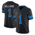 Parkc D.Lions #1 Jameson Williams Player Black Alternate Vapor F.U.S.E. Limited Home Game Stitched Jerseys