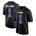 Parkc D.Lions #1 Jameson Williams Player Black Fashion Home Game Stitched Jerseys