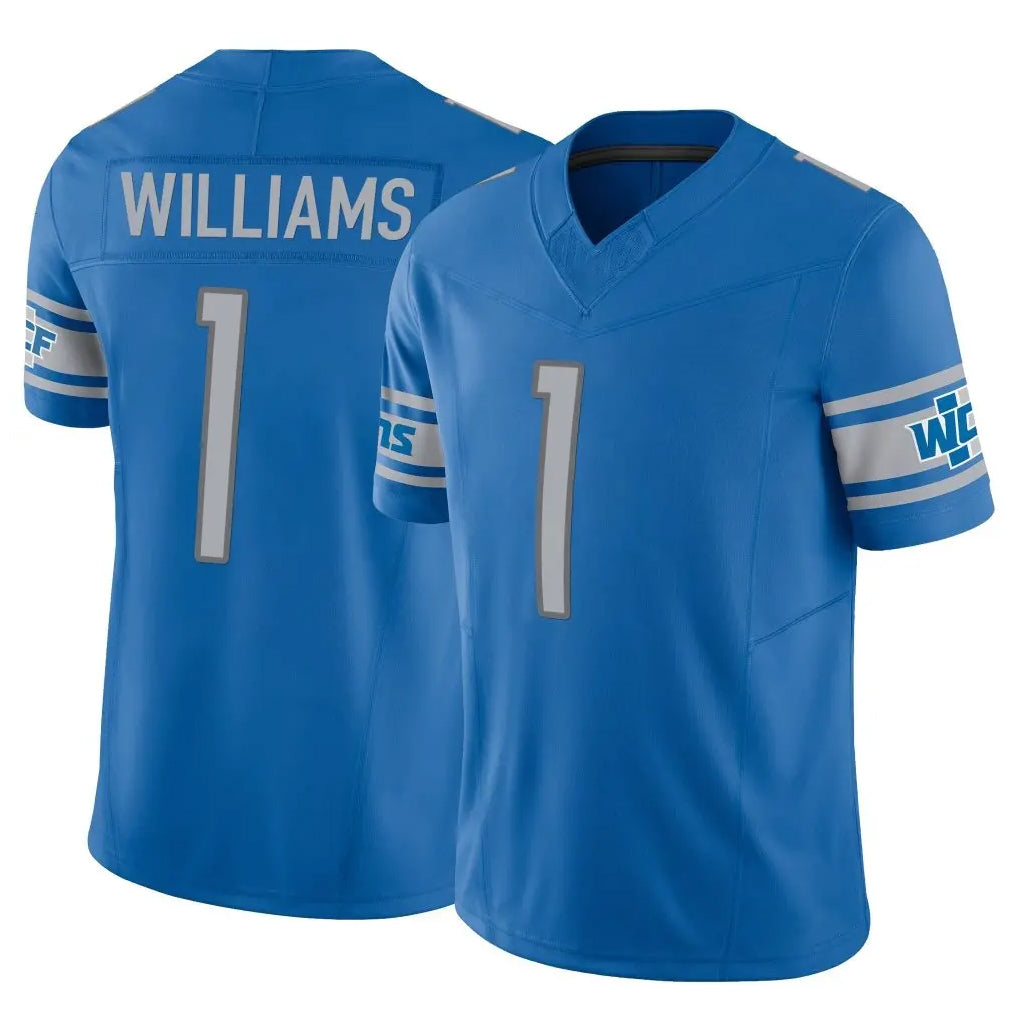 Parkc D.Lions #1 Jameson Williams Player Blue Vapor F.U.S.E. Limited Home Game Stitched Jerseys