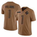 Parkc D.Lions #1 Jameson Williams Player Brown Salute To Service Limited Stitched Jerseys