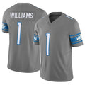 Parkc D.Lions #1 Jameson Williams Player Gray Vapor F.U.S.E. Limited Home Game Stitched Jerseys