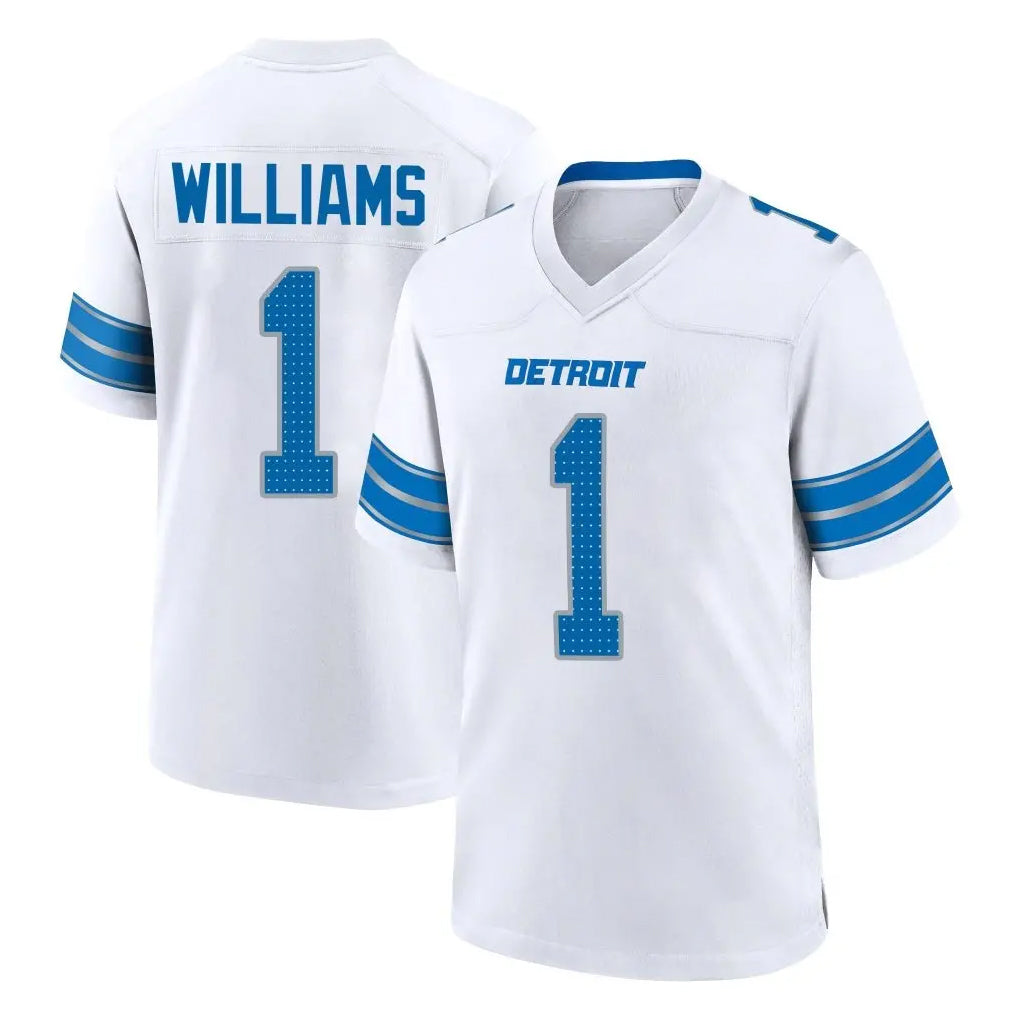 Parkc D.Lions #1 Jameson Williams Player White Alternate Home Game Stitched Jerseys