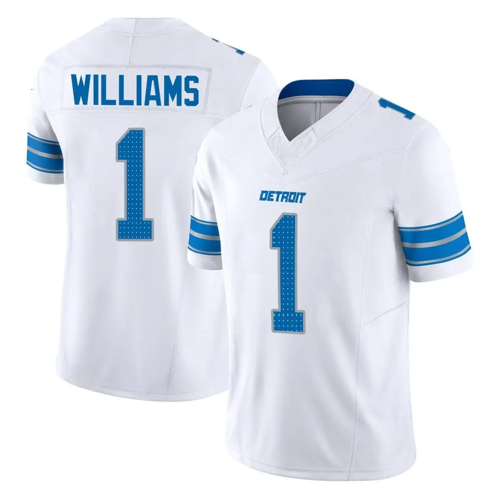 Parkc D.Lions #1 Jameson Williams Player White Limited Vapor F.U.S.E. Alternate Home Game Stitched Jerseys