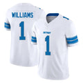 Parkc D.Lions #1 Jameson Williams Player White Limited Vapor F.U.S.E. Alternate Home Game Stitched Jerseys