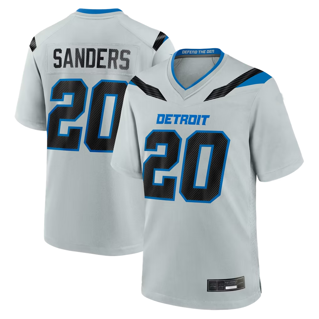 Parkc D.Lions #20 Barry Sanders Silver 2026 Rivalries Collection Game Stitched Jerseys