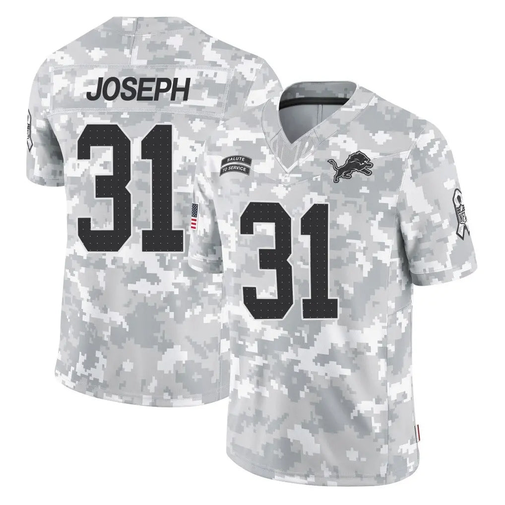 Parkc D.Lions #31 Kerby Joseph Player Arctic Camo Salute To Service Limited Stitched Jerseys