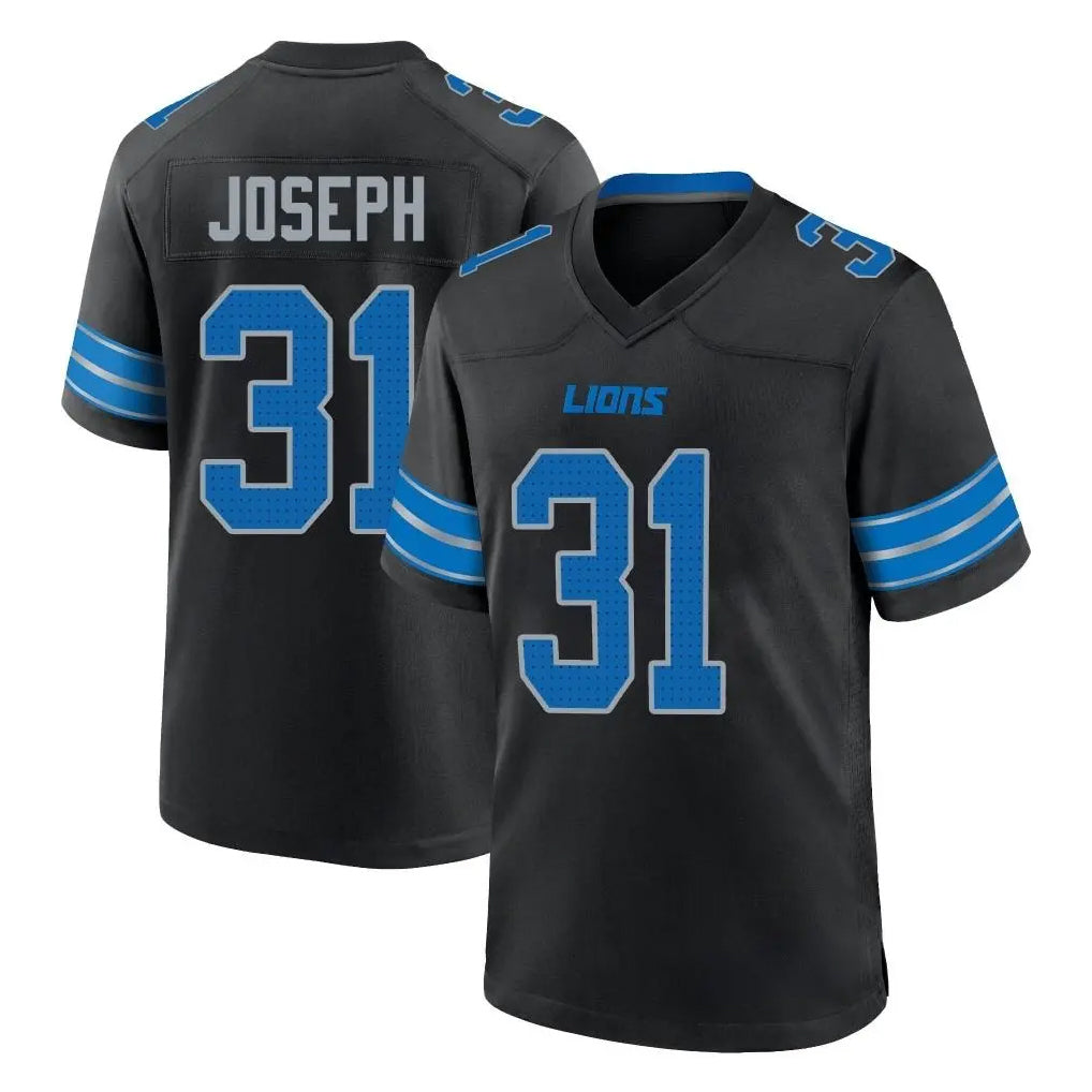 Parkc D.Lions #31 Kerby Joseph Player Black Alternate Home Game Stitched Jerseys