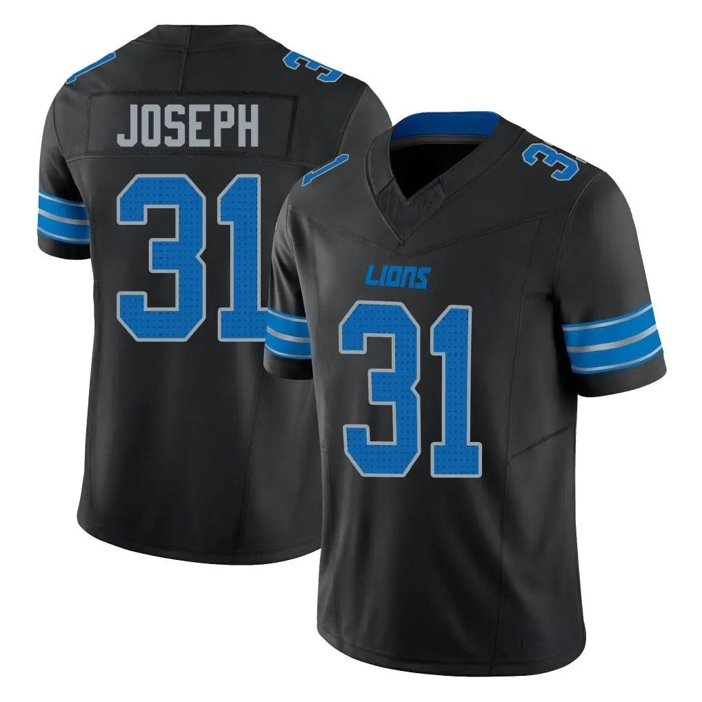 Parkc D.Lions #31 Kerby Joseph Player Black Alternate Vapor F.U.S.E. Limited Home Game Stitched Jerseys