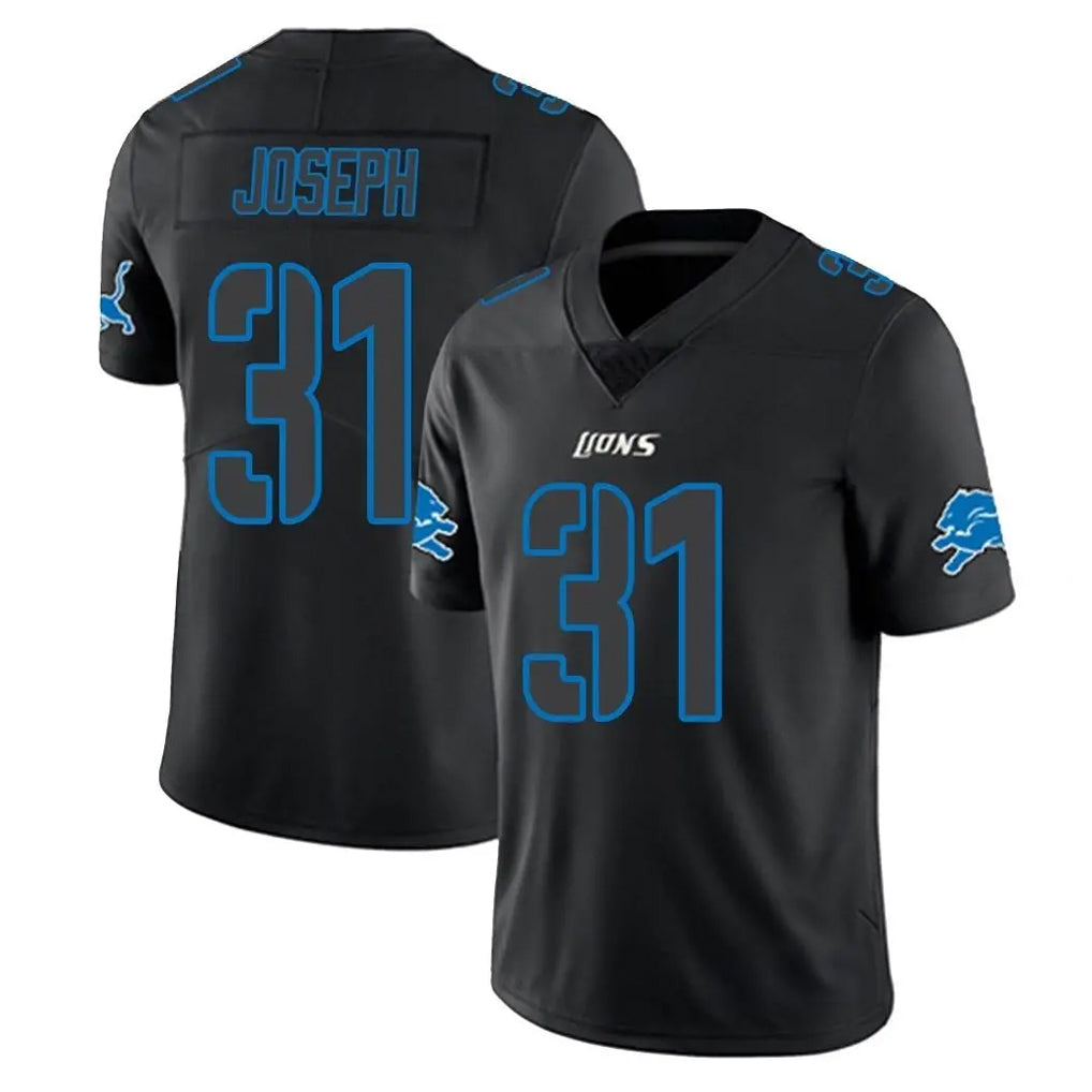 Parkc D.Lions #31 Kerby Joseph Player Black Impact Limited Home Game Stitched Jerseys