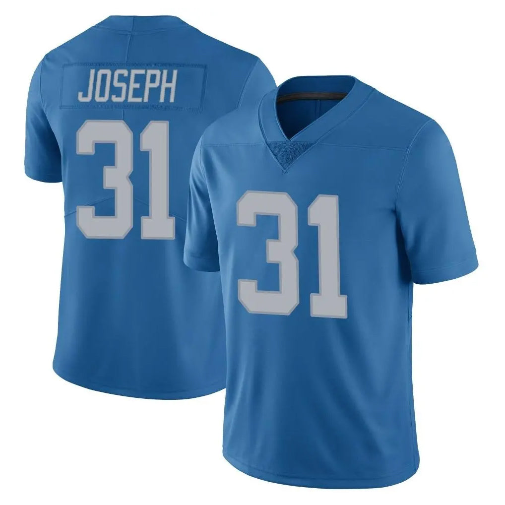 Parkc D.Lions #31 Kerby Joseph Player Blue Limited Throwback Vapor Untouchable Stitched Jerseys