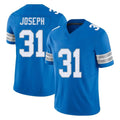 Parkc D.Lions #31 Kerby Joseph Player Blue Limited Vapor F.U.S.E. Alternate Home Game Stitched Jerseys