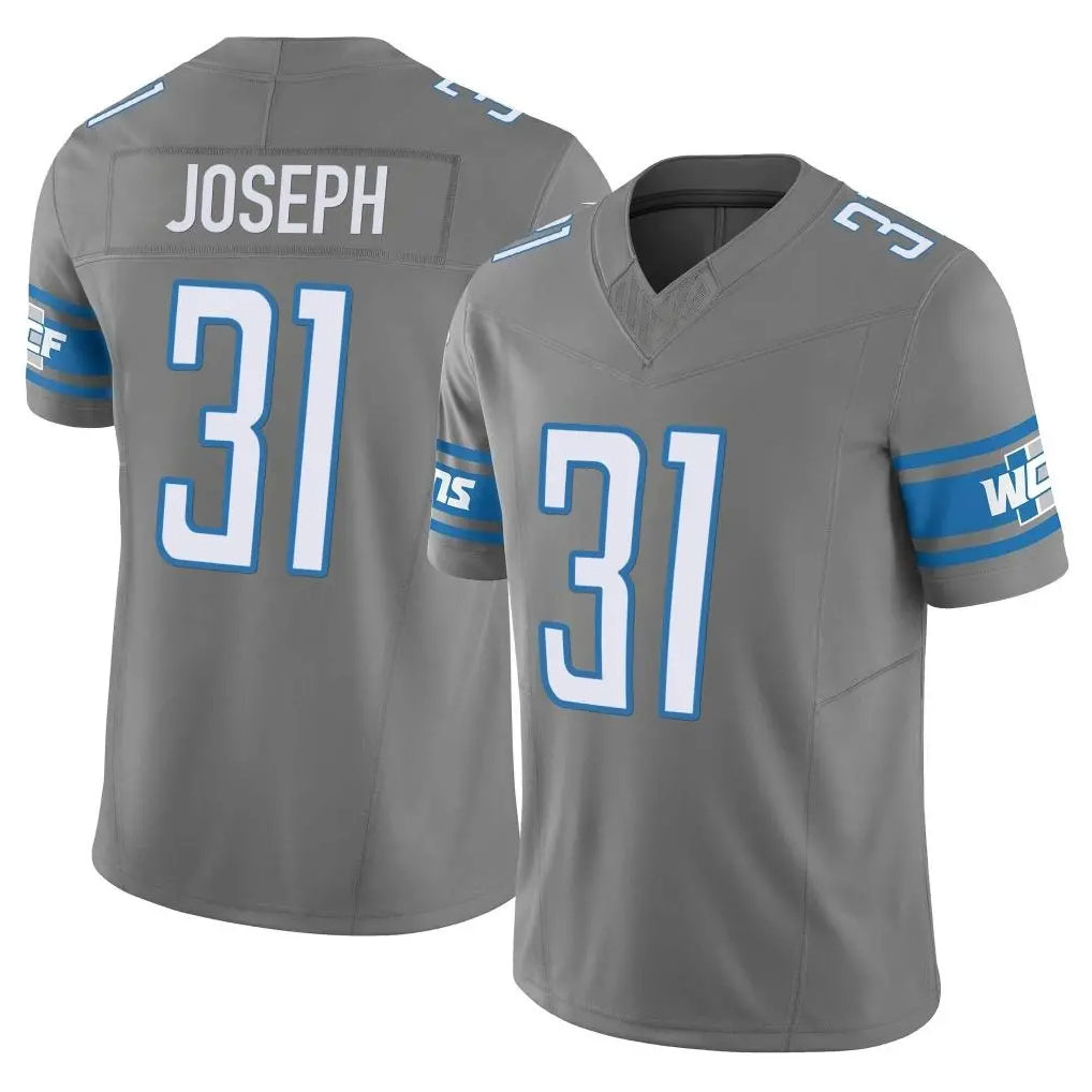 Parkc D.Lions #31 Kerby Joseph Player Gray Vapor F.U.S.E. Limited Home Game Stitched Jerseys