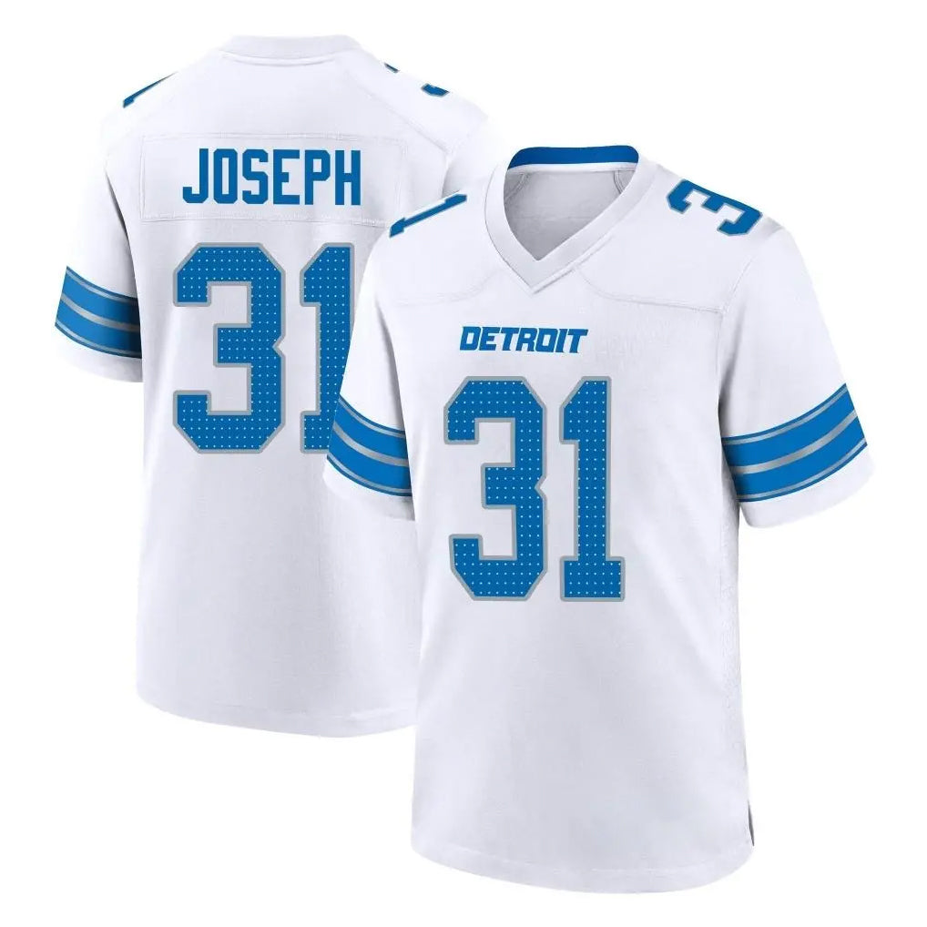 Parkc D.Lions #31 Kerby Joseph Player White Alternate Home Game Stitched Jerseys