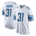 Parkc D.Lions #31 Kerby Joseph Player White Home Game Stitched Jerseys