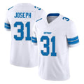 Parkc D.Lions #31 Kerby Joseph Player White Limited Vapor F.U.S.E. Alternate Home Game Stitched Jerseys