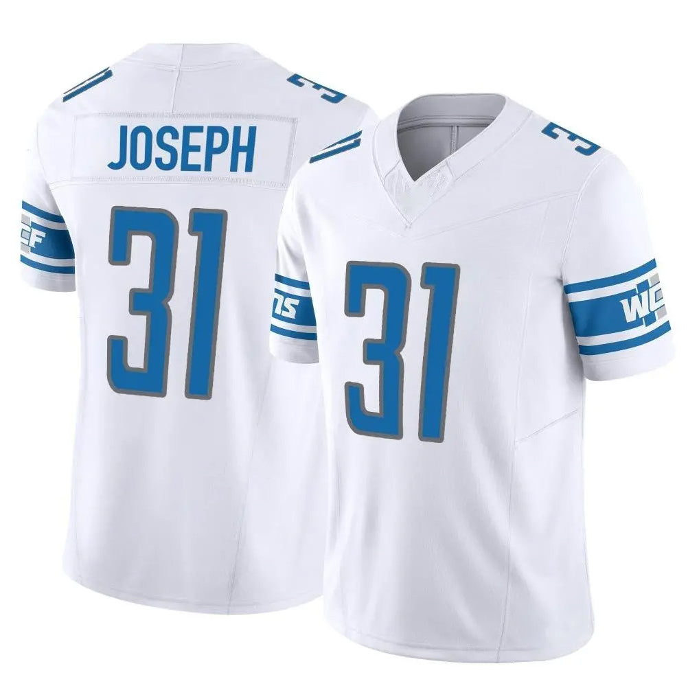 Parkc D.Lions #31 Kerby Joseph Player White Vapor F.U.S.E. Limited Home Game Stitched Jerseys