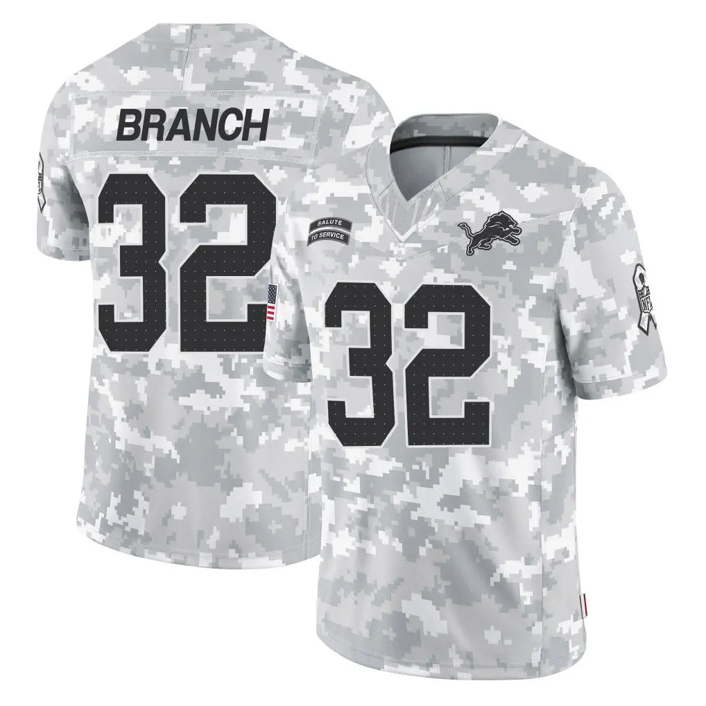Parkc D.Lions #32 Brian Branch Player Arctic Camo Salute To Service Limited Stitched Jerseys