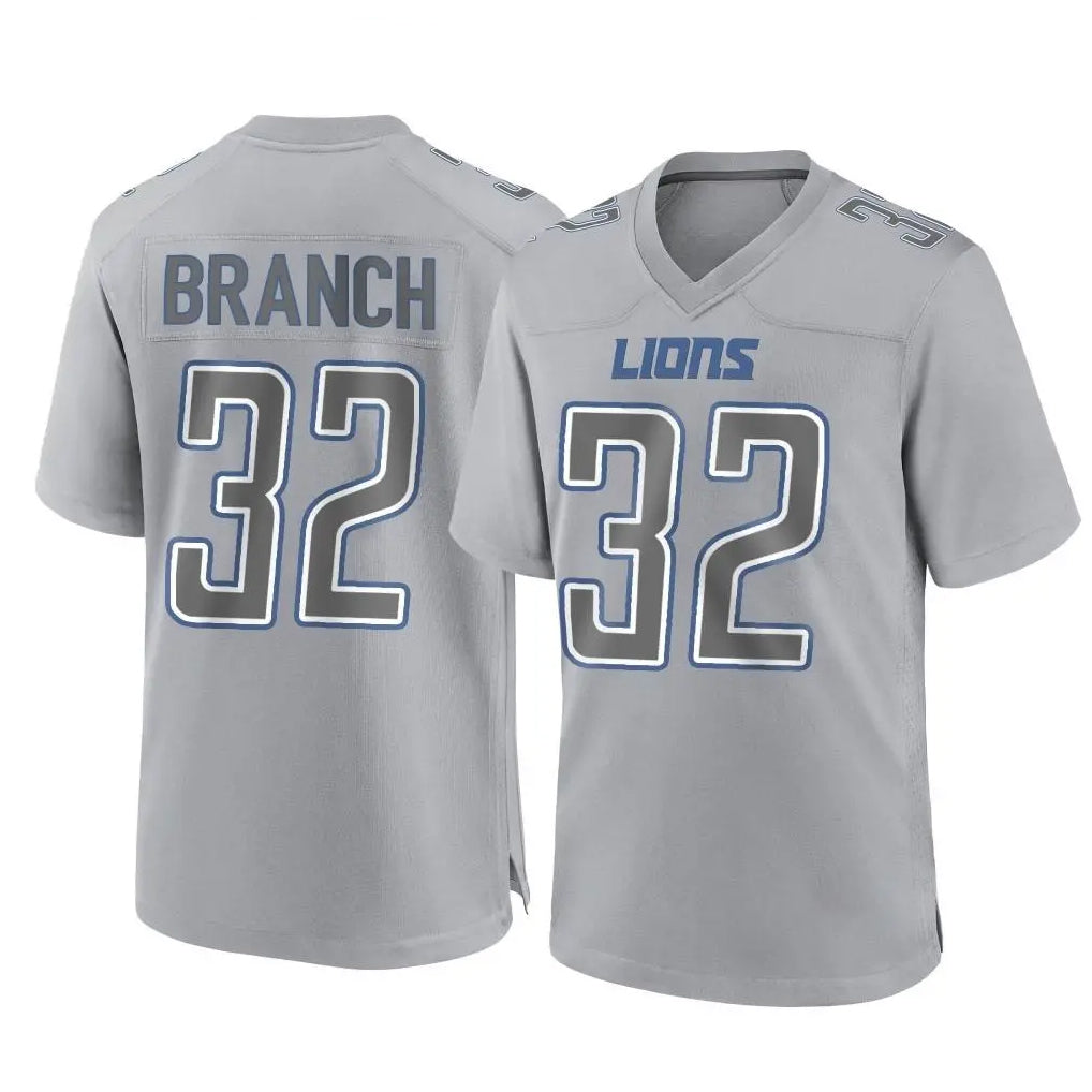Parkc D.Lions #32 Brian Branch Player Gray Atmosphere Fashion Home Game Stitched Jerseys