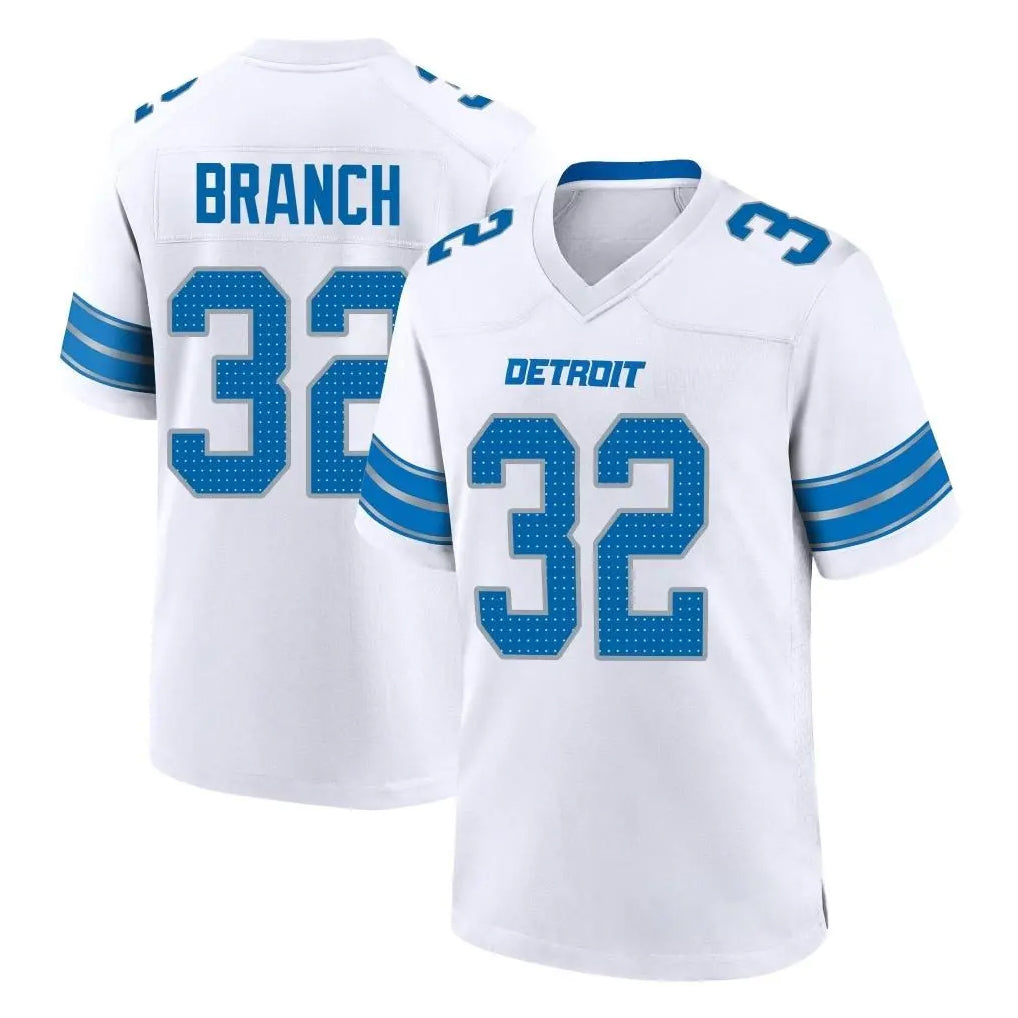 Parkc D.Lions #32 Brian Branch Player White Alternate Home Game Stitched Jerseys