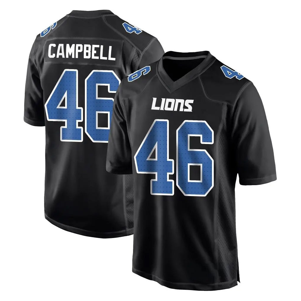 Parkc D.Lions #46 Jack Campbell Player Black Fashion Home Game Stitched Jerseys