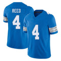 Parkc D.Lions #4 D.J. Reed Player Blue Limited Vapor F.U.S.E. Alternate Home Game Stitched Jerseys