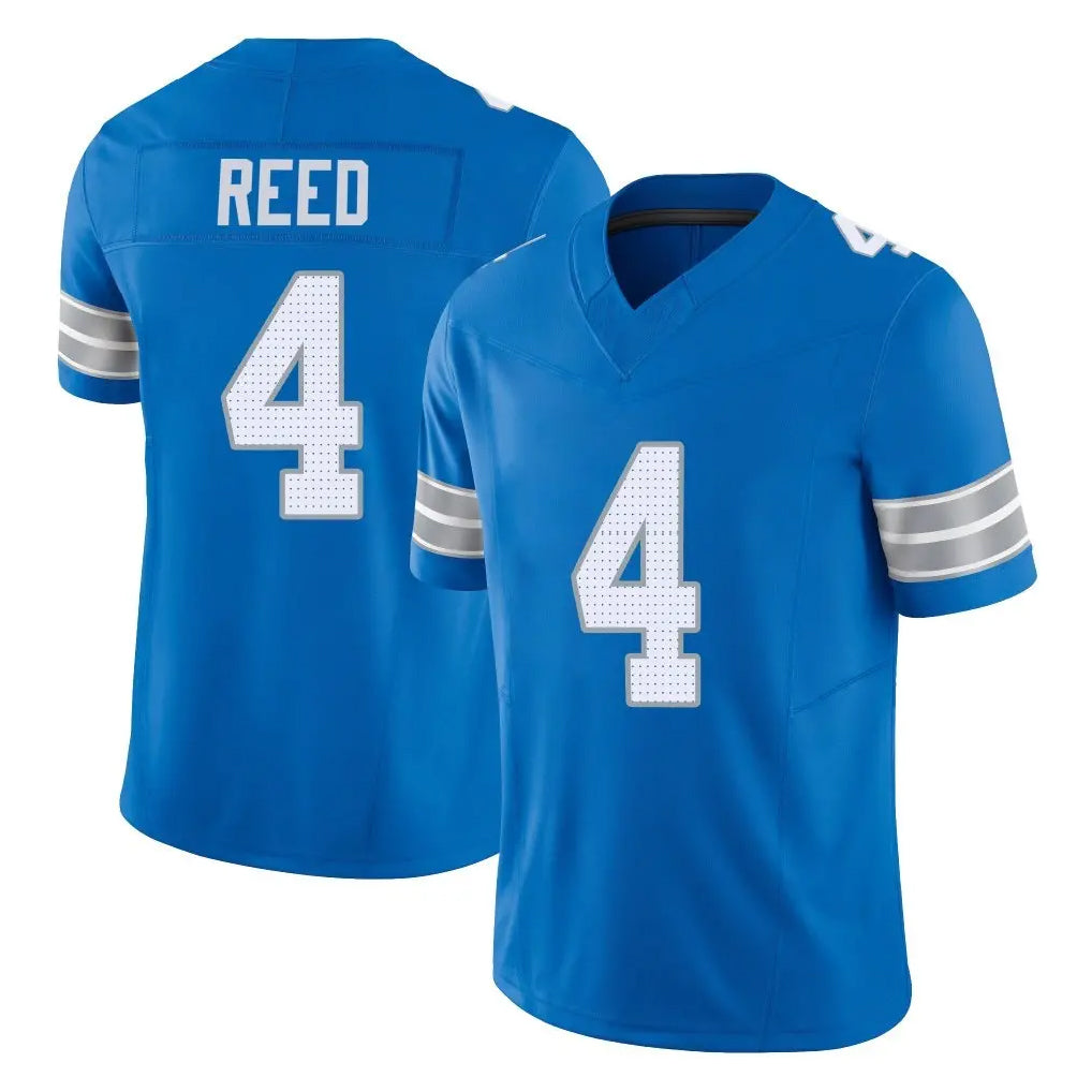 Parkc D.Lions #4 D.J. Reed Player Blue Limited Vapor F.U.S.E. Alternate Home Game Stitched Jerseys