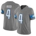 Parkc D.Lions #4 D.J. Reed Player Gray Vapor F.U.S.E. Limited Home Game Stitched Jerseys