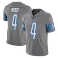 Parkc D.Lions #4 D.J. Reed Player Gray Vapor Untouchable Limited Home Game Stitched Jerseys