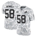 Parkc D.Lions #58 Penei Sewell Player Arctic Camo Salute To Service Limited Stitched Jerseys