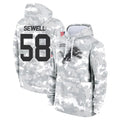 Parkc D.Lions #58 Penei Sewell Player Arctic Camo Salute to Service Hoodies Limited Game Stitched Jerseys