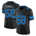 Parkc D.Lions #58 Penei Sewell Player Black Alternate Vapor F.U.S.E. Limited Home Game Stitched Jerseys