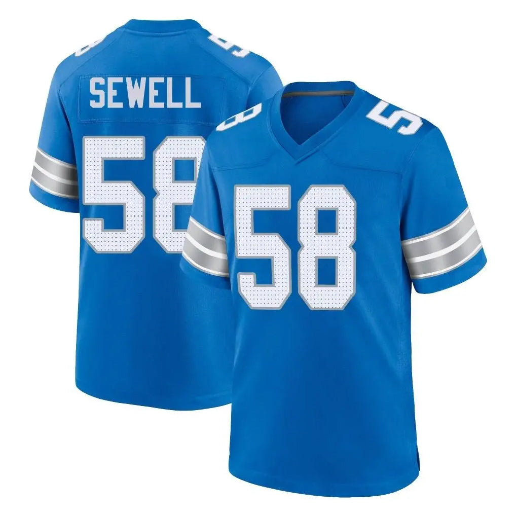 Parkc D.Lions #58 Penei Sewell Player Blue Alternate Home Game Stitched Jerseys